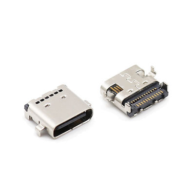 Βυθίζοντας υποδοχή καρφιτσών τύπων Γ 24 συνδετήρων USB τύπων Γ τύπων SMT USB θηλυκή