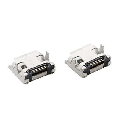 ποιότητας  LCP Plastic Magnetic Micro USB Connectors Type B 5 Pin With Flange Εργοστάσιο