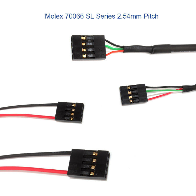 Λουρί καλωδίων συνήθειας Molex 50-57-9404 με το SL 2.54mm 4 τρόπος 70066 συνδετήρας