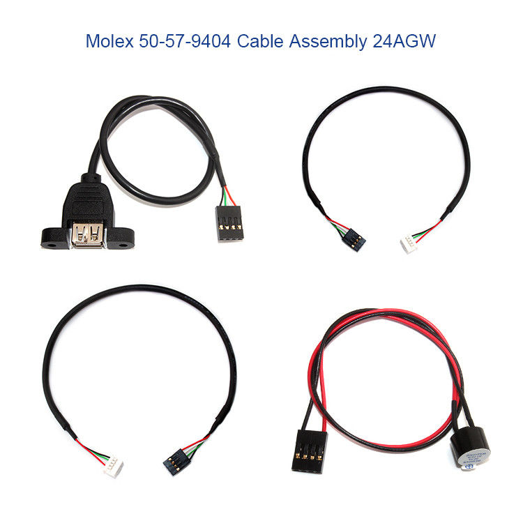 Λουρί καλωδίων συνήθειας Molex 50-57-9404 με το SL 2.54mm 4 τρόπος 70066 συνδετήρας