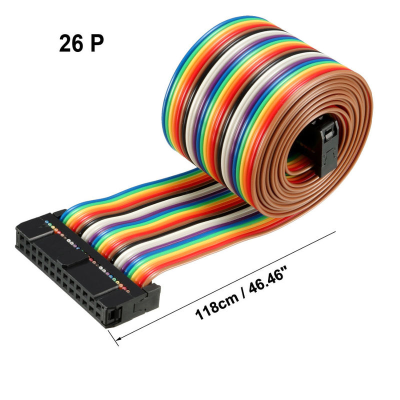 24AWG AWM 2651 καλώδια κορδελλών FFC IDC 26 καρφίτσα 2.54mm εύκαμπτο PCB πισσών επίπεδο