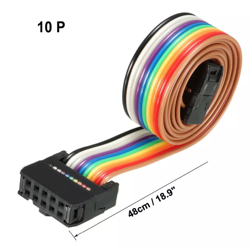 24AWG AWM 2651 καλώδια κορδελλών FFC IDC 26 καρφίτσα 2.54mm εύκαμπτο PCB πισσών επίπεδο