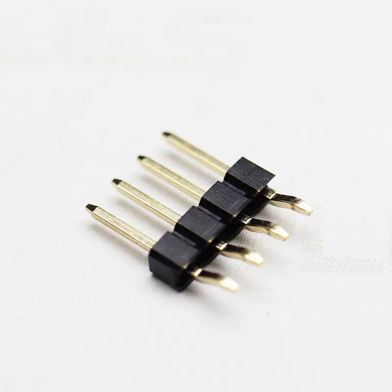 Πλαστική επιγραφή 2.54mm θέσεις 2-40pin καρφιτσών σειρών σωστής γωνίας καμμμένη SMT ενιαία