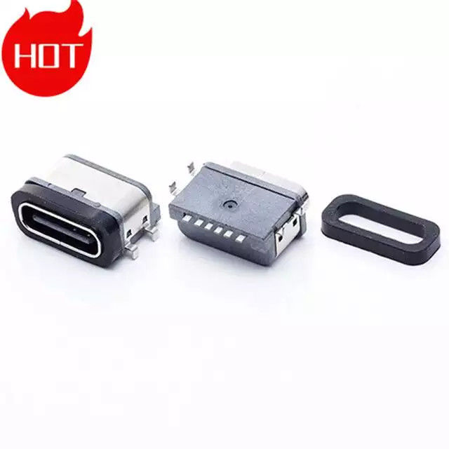 Αδιάβροχη υποδοχή φόρτισης Micro Mini Usb Type C 24pin με Μεταλλικό περίβλημα