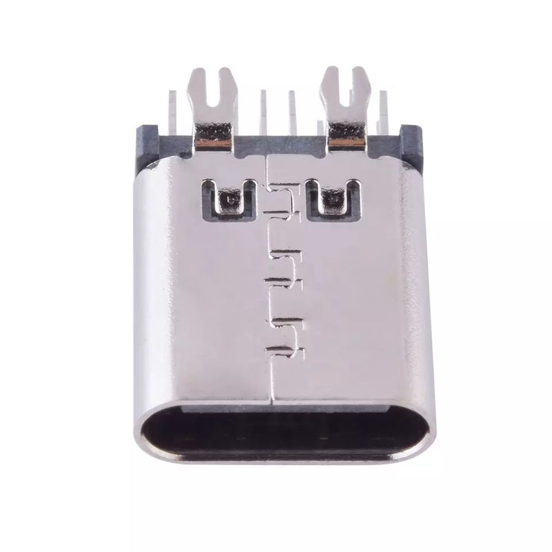 DIP Vertical Mount USB Type C 14 Pin Connector 10,5mm 180 Degrees