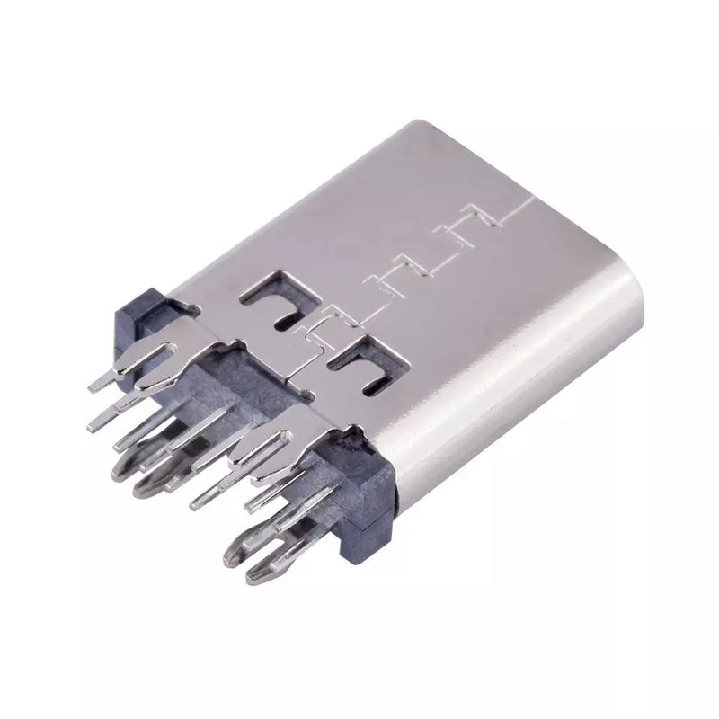 DIP Vertical Mount USB Type C 14 Pin Connector 10,5mm 180 Degrees