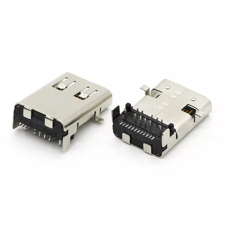 Θηλυκή υποδοχή USB από κράμα χαλκού SMT Τύπος 24Pin Υποδοχή USB 3.1 C