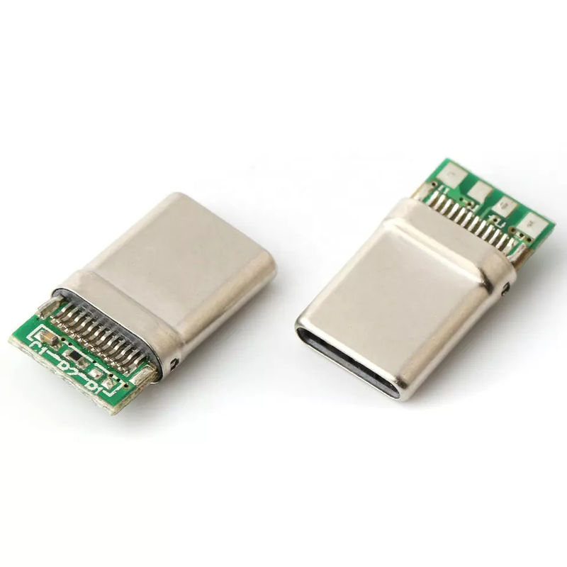 Αδιάβροχο βύσμα USB 6 ακίδων θηλυκό ορθής γωνίας αδιάβροχο τύπου-c