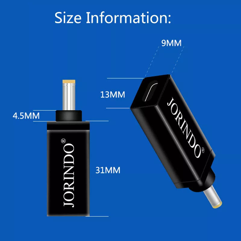 100W USB Type C Θηλυκό σε DC 5,5x2,5mm Αρσενικό PD Σύνδεσμος Γρήγορη γρήγορη φόρτιση