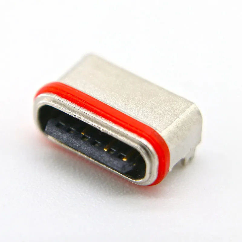 Θηλυκό οριζόντιο SMT 6 συνδετήρας καρφιτσών USB3.0 USB3.1 για τη χρέωση