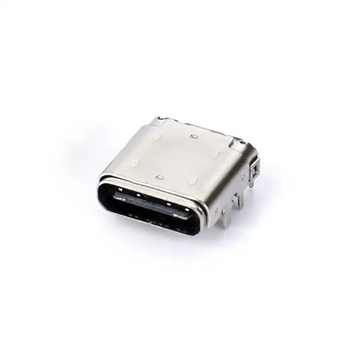 24 καρφίτσες USB τύπου C θηλυκό σύνδεσμο DIP+SMT 3.4 μπροστινή πρίζα και πίσω επικάλυψη για το καλώδιο φόρτισης