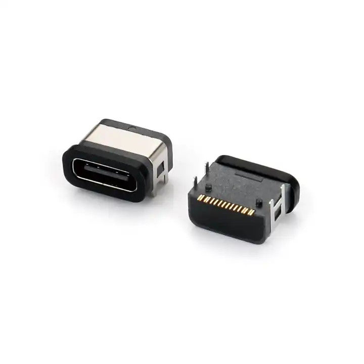 Πυρόστεγη θύρα 16Pin USB τύπου C θηλυκό σύνδεσμο SMT τετρα-πιν DIP στην πρίζα του πλοίου