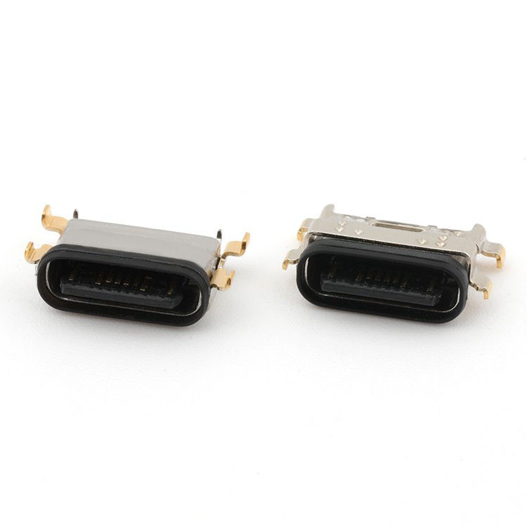 USB C 16Pin Τύπος C Γυναικεία σύνδεση Μέση τοποθέτηση 1.13mm IPX8 Αδιάβροχο με LIM