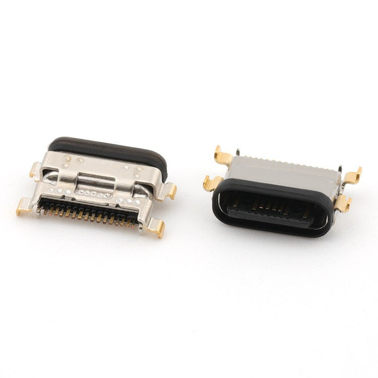 USB C 16Pin Τύπος C Γυναικεία σύνδεση Μέση τοποθέτηση 1.13mm IPX8 Αδιάβροχο με LIM