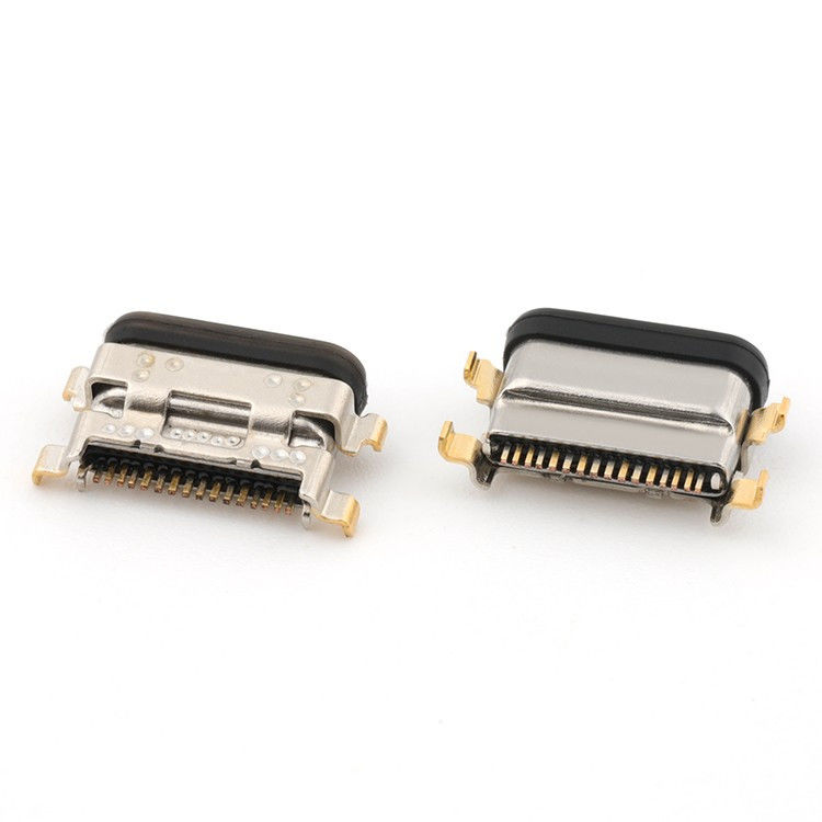 USB C 16Pin Τύπος C Γυναικεία σύνδεση Μέση τοποθέτηση 1.13mm IPX8 Αδιάβροχο με LIM