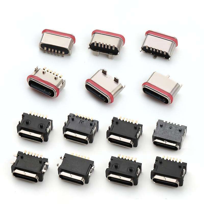 IP67 Αδιάβροχος σύνδεσμος USB 6pin οριζόντιας επιφάνειας USB τύπου C