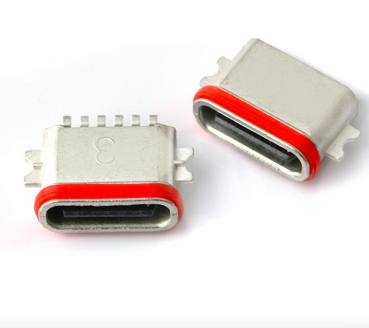 Επαγγελματικός Κατασκευαστής Αδιάβροχου USB Type C 6P Full SMT Connector IP67 USB 3.1 SMD Connector