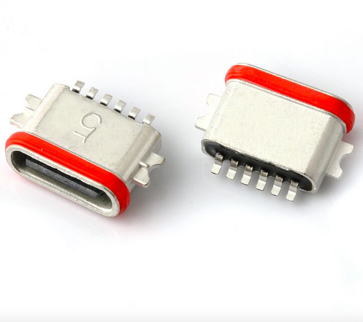 Επαγγελματικός Κατασκευαστής Αδιάβροχου USB Type C 6P Full SMT Connector IP67 USB 3.1 SMD Connector