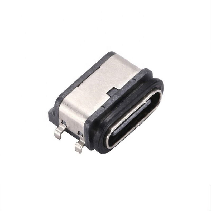 Τύπος C 6-Pin Θηλυκός Υποδοχή USB IPX7 Αδιάβροχη Οριζόντια Στήριξη SMT Μεταφορά Δεδομένων
