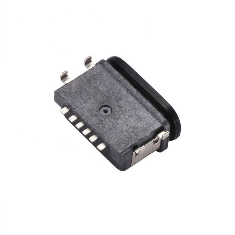 Τύπος C 6-Pin Θηλυκός Υποδοχή USB IPX7 Αδιάβροχη Οριζόντια Στήριξη SMT Μεταφορά Δεδομένων
