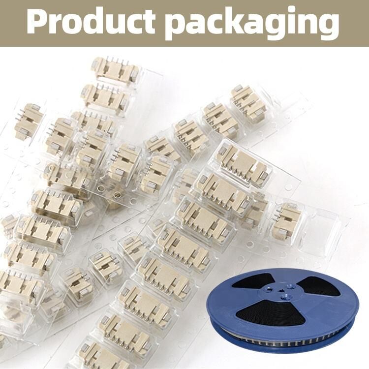 Συνδετήρας καλωδίου σε πλακέτα SMD PH 2.0mm 6 ακίδων κάθετος συνδετήρας wafer SMT με κάλυμμα