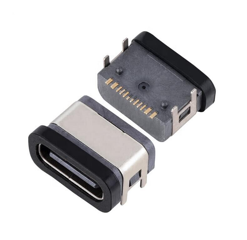 16pin USB γυναικείο σύνδεσμος αδιάβροχος Type-c πρίζα SMT IPX7