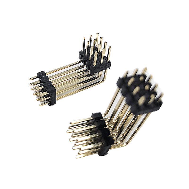 2.54mm Pitch Double Row Male Pin Header Connector Καθαρό PCB Χρυσόπετρα