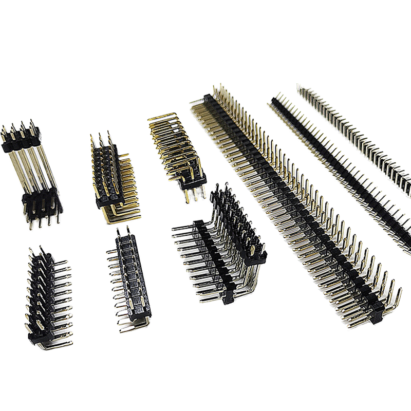 2.54mm Pitch Double Row Male Pin Header Connector Καθαρό PCB Χρυσόπετρα
