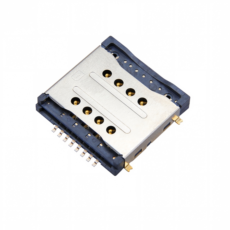  Double-Layer SIM Card Socket 3.0H No-Push Type for Electronic Products, Mobile Phones, PCB