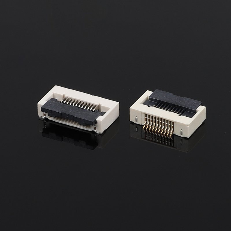 0.5mm Pitch Butterfly Lock FFC/FPCH Connector Οριζόντια κατώτερη σύνδεση με 2,55H ύψος Flip Cover για Flat Flex Electronics