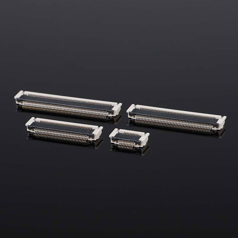 Επιχρυσωμένος 0,5mm Pitch FPCFFC Connector 2,7H Post-Pressure Horizontal SMD 10-68Pin 50V 0,5A