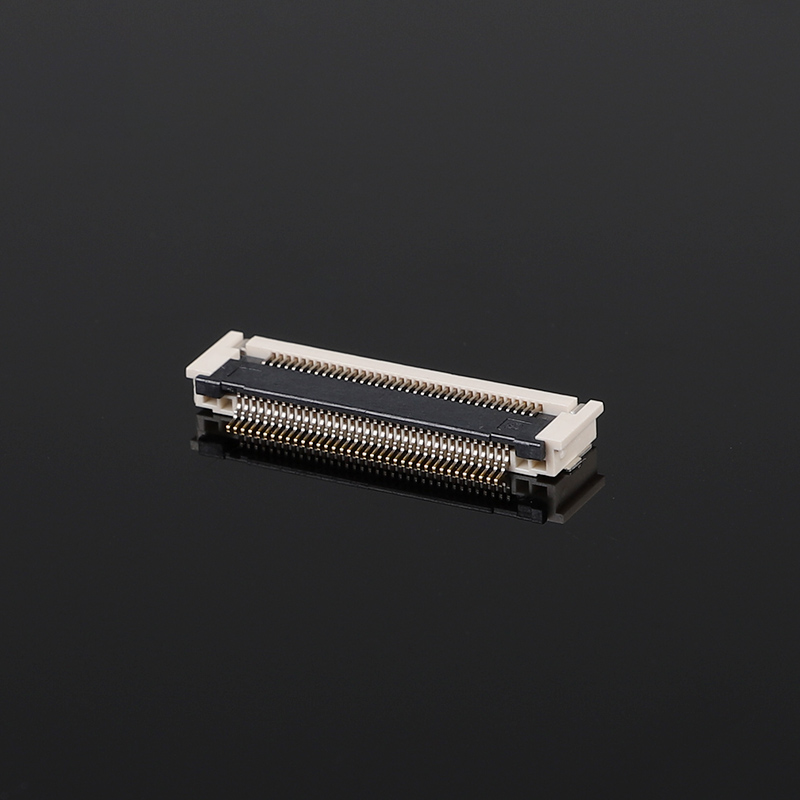 Επιχρυσωμένος 0,5mm Pitch FPCFFC Connector 2,7H Post-Pressure Horizontal SMD 10-68Pin 50V 0,5A