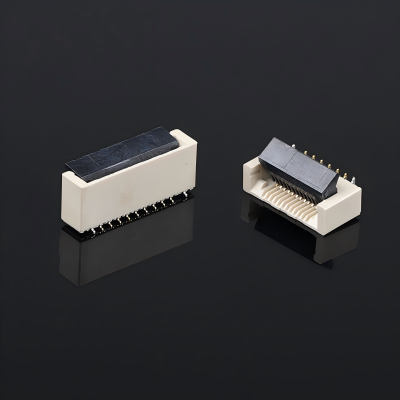0.5mm Στρώση 60PIN Σημερινό θετικό πόδι 5.2H Clamshell Buckle Flat Connector Cable Socket FPC