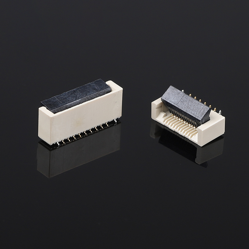 0.5mm Στρώση 60PIN Σημερινό θετικό πόδι 5.2H Clamshell Buckle Flat Connector Cable Socket FPC