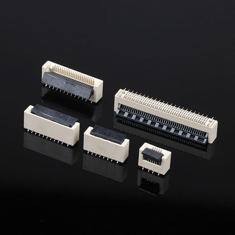 0.5mm Στρώση 60PIN Σημερινό θετικό πόδι 5.2H Clamshell Buckle Flat Connector Cable Socket FPC