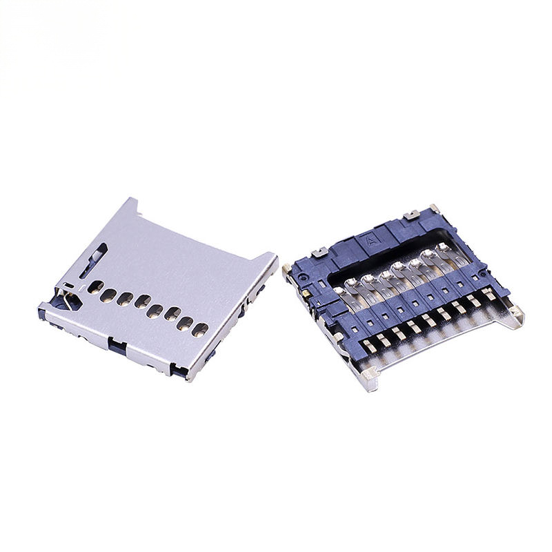 TF Card 8P με CD Pin H1.3 Ανοξείδωτο ατσάλι Micro SD Card Holder USB Ηλεκτρονικός σύνδεσμος για εφαρμογές PCB