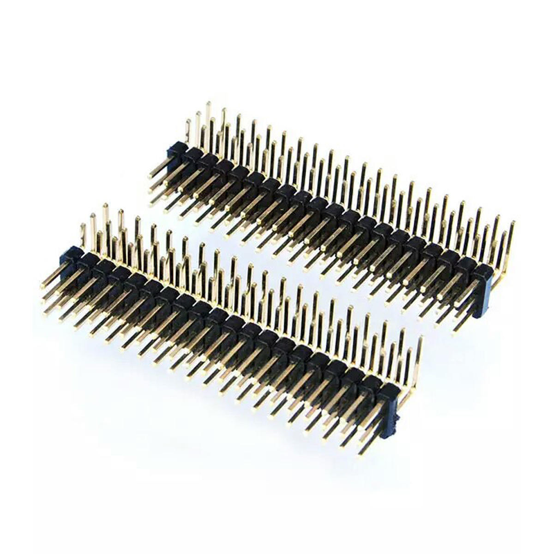 Κεφαλίδα Pin PCB 1.0mm Διπλή σειρά λυγισμένη Pin SMT 180 βαθμούς 90 βαθμούς PBT υλικό Φώσφορος Χάλκινος επαφές Pin μήκος Προσαρμόσιμο