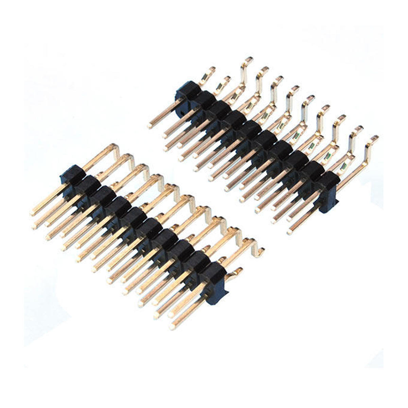 Κεφαλίδα Pin PCB 1.0mm Διπλή σειρά λυγισμένη Pin SMT 180 βαθμούς 90 βαθμούς PBT υλικό Φώσφορος Χάλκινος επαφές Pin μήκος Προσαρμόσιμο