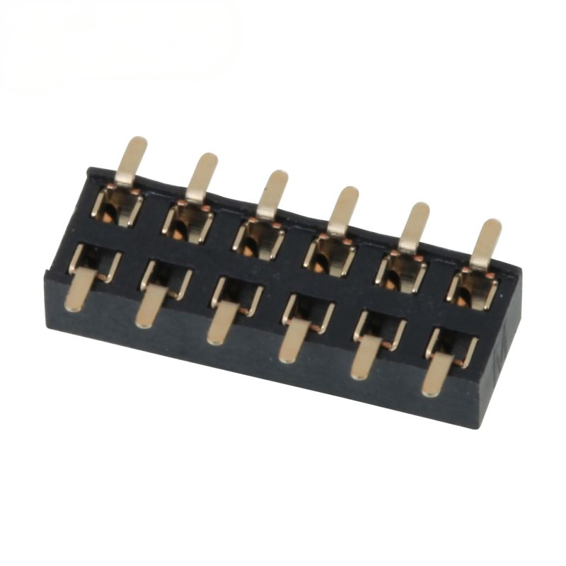 Υποδοχή θηλυκού ακροδέκτη SMD 2.0mm Διπλής Σειράς Κάτω Εισόδου Επιχρυσωμένος Ακροδέκτης Θηλυκού