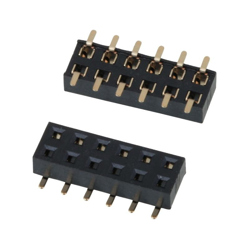 Υποδοχή θηλυκού ακροδέκτη SMD 2.0mm Διπλής Σειράς Κάτω Εισόδου Επιχρυσωμένος Ακροδέκτης Θηλυκού
