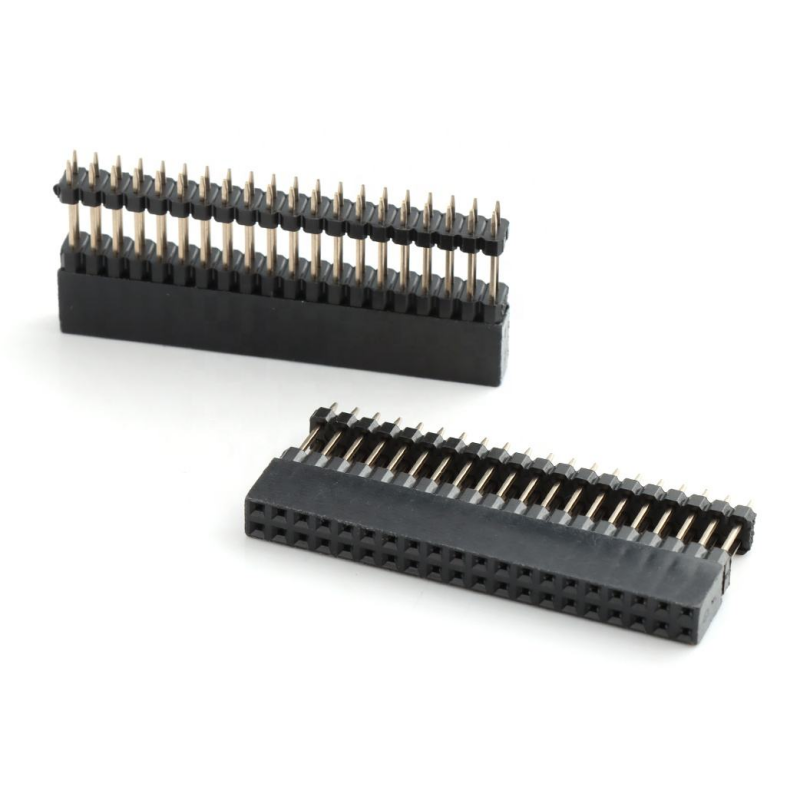 Διπλή σειρά 2.54mm Pitch Pin Header Connector Ανύψωση 2*20pins Ευθεία Στοίβαξη Header 0.1 Inch Pin Θηλυκή Κεφαλίδα