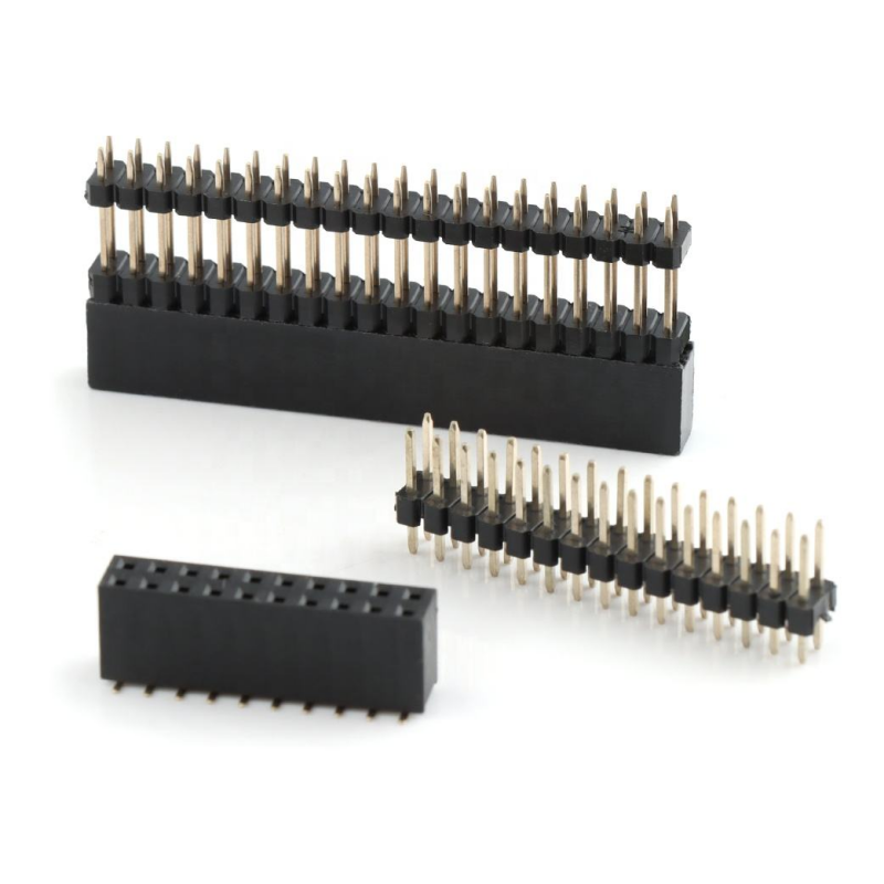 Διπλή σειρά 2.54mm Pitch Pin Header Connector Ανύψωση 2*20pins Ευθεία Στοίβαξη Header 0.1 Inch Pin Θηλυκή Κεφαλίδα