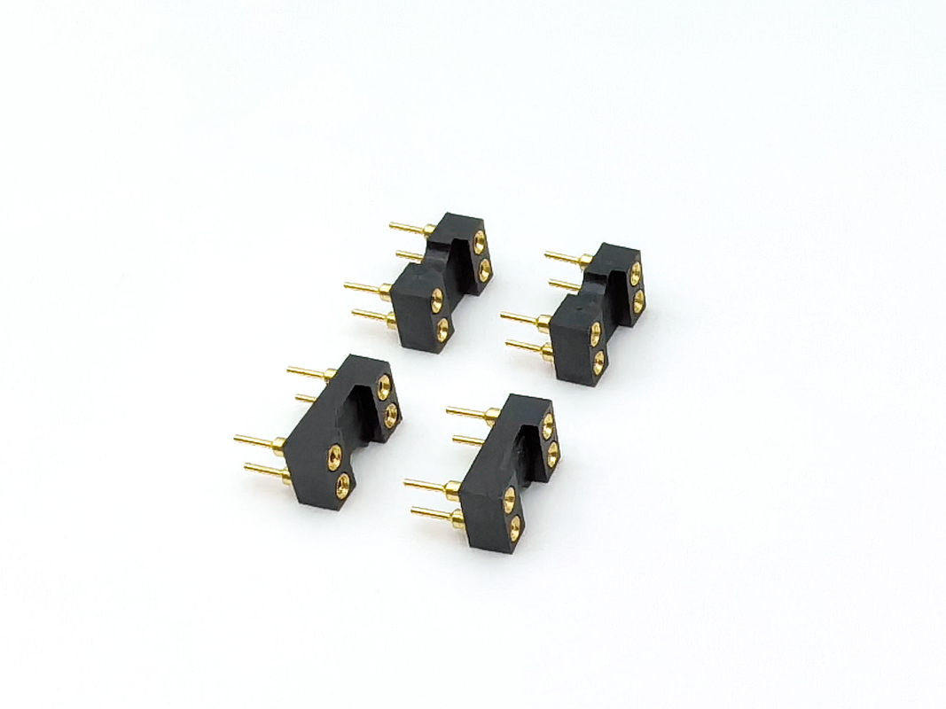 2.54mm Pitch Υποδοχή IC Θηλυκή Κεφαλίδα Ευθεία H3.0mm 4P Τρύπα Όλο Χρυσό 60V Ονομαστική Κέλυφος PPS
