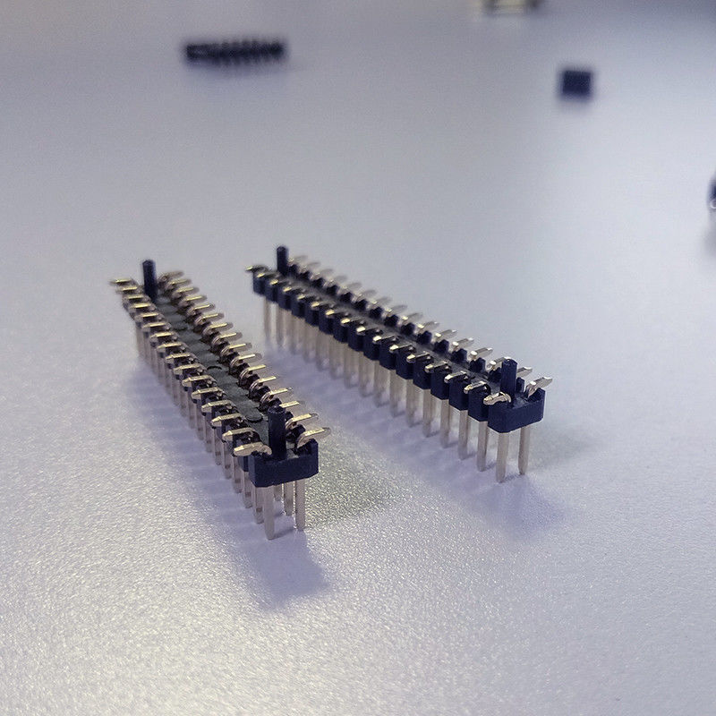 Διπλός υπόλοιπος κόσμος 1.27mm συνδετήρες 40 επιγραφών καρφιτσών πισσών SMT θηλυκή επιγραφή καρφιτσών