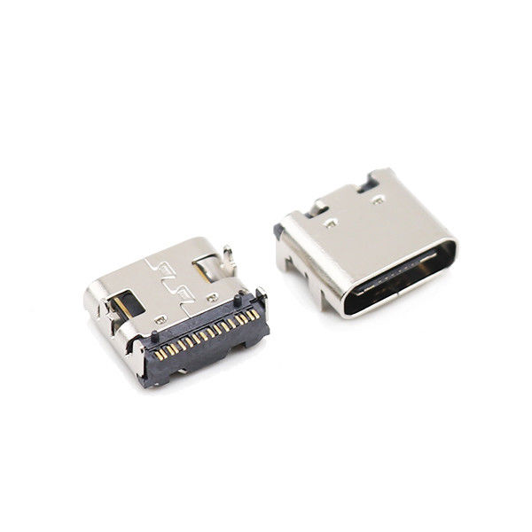 Τέσσερα πόδια βυθίζουν 16 την καρφίτσα USB 3,1 θηλυκοί κύκλοι λιμένων SMT 10000 συνδετήρων τύπων Γ