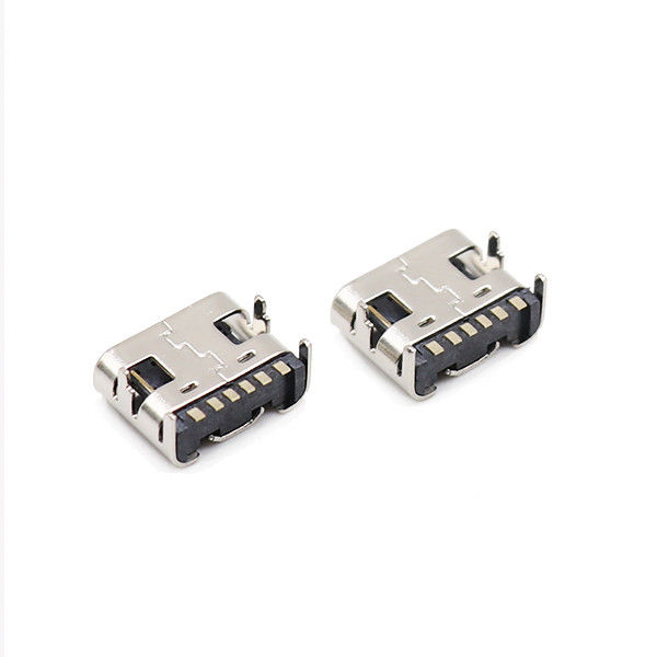Συνδετήρες 6 καρφίτσα SMD 3.1mm τύπων Γ μικροϋπολογιστών USB θηλυκό SMT