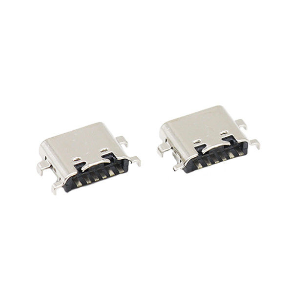 6 βυθίζοντας θηλυκό 0.8MM 3.1mm πιάτων PCB υποδοχών συνδετήρων τύπων Γ καρφιτσών USB