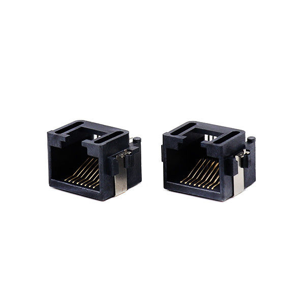 Ο βυθίζοντας τύπος μέσος τοποθετεί RJ45 PCB σωστή γωνία ΕΜΒΎΘΙΣΗΣ του Jack συνδετήρων τη θηλυκή μορφωματική