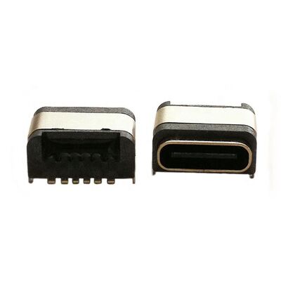 IP67 Waterproof USB Connector 6pin horizontal surface mount USB Type C Female Connector